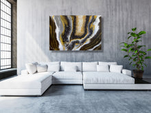 Load image into Gallery viewer, Black Agate Geode- Crystal Resin Geode Wall Art - Alinato Art