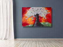 Load image into Gallery viewer, Sakura- White Cherry Blossom Canvas Wall Art - Alinato Art