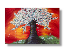 Load image into Gallery viewer, Sakura- White Cherry Blossom Canvas Wall Art - Alinato Art