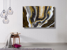 Load image into Gallery viewer, Black Agate Geode- Crystal Resin Geode Wall Art - Alinato Art
