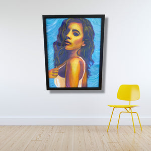 Golden Hour- Abstract Girl Wall Art - Alinato Art