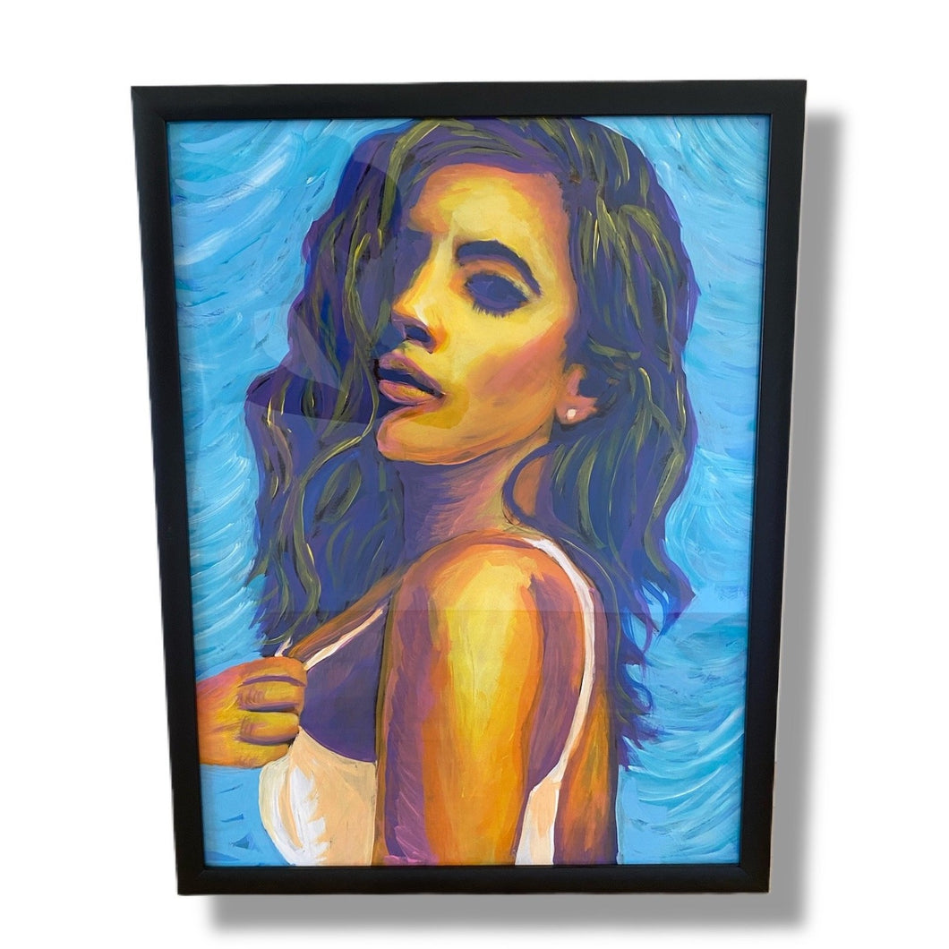 Golden Hour- Abstract Girl Wall Art - Alinato Art