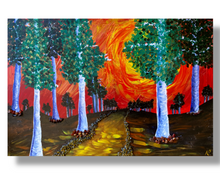 Load image into Gallery viewer, Yellow Brick Road- Abstract Tree Painting- Wall Art - Alinato Art
