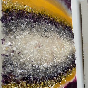 Amethyst- Resin Geode Wall Art - Alinato Art