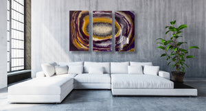 Amethyst- Resin Geode Wall Art - Alinato Art