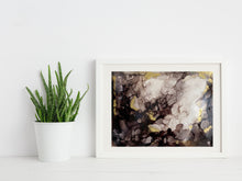 Load image into Gallery viewer, Jerk Store- Black and White Abstract Alcohol Ink Art- Small Wall Art - Alinato Art
