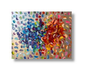 Festivus- Original Colorful Acrylic Painting- Wall Art - Alinato Art