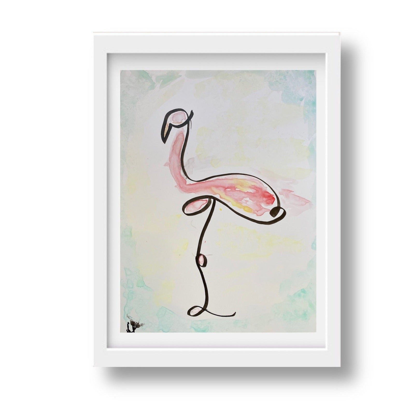 Abstract flamingo painting deals