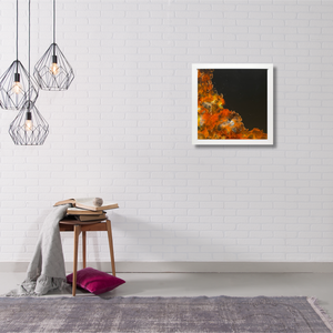 Flame Thrower- Small Fire Abstract Art- Alcohol Ink Art - Alinato Art