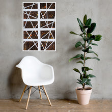 Load image into Gallery viewer, Man Hands Print- Abstract White Lines Framed Art Print - Alinato Art
